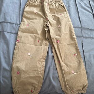 NEW GAP Kids Tan Floral Print Pants - 5T